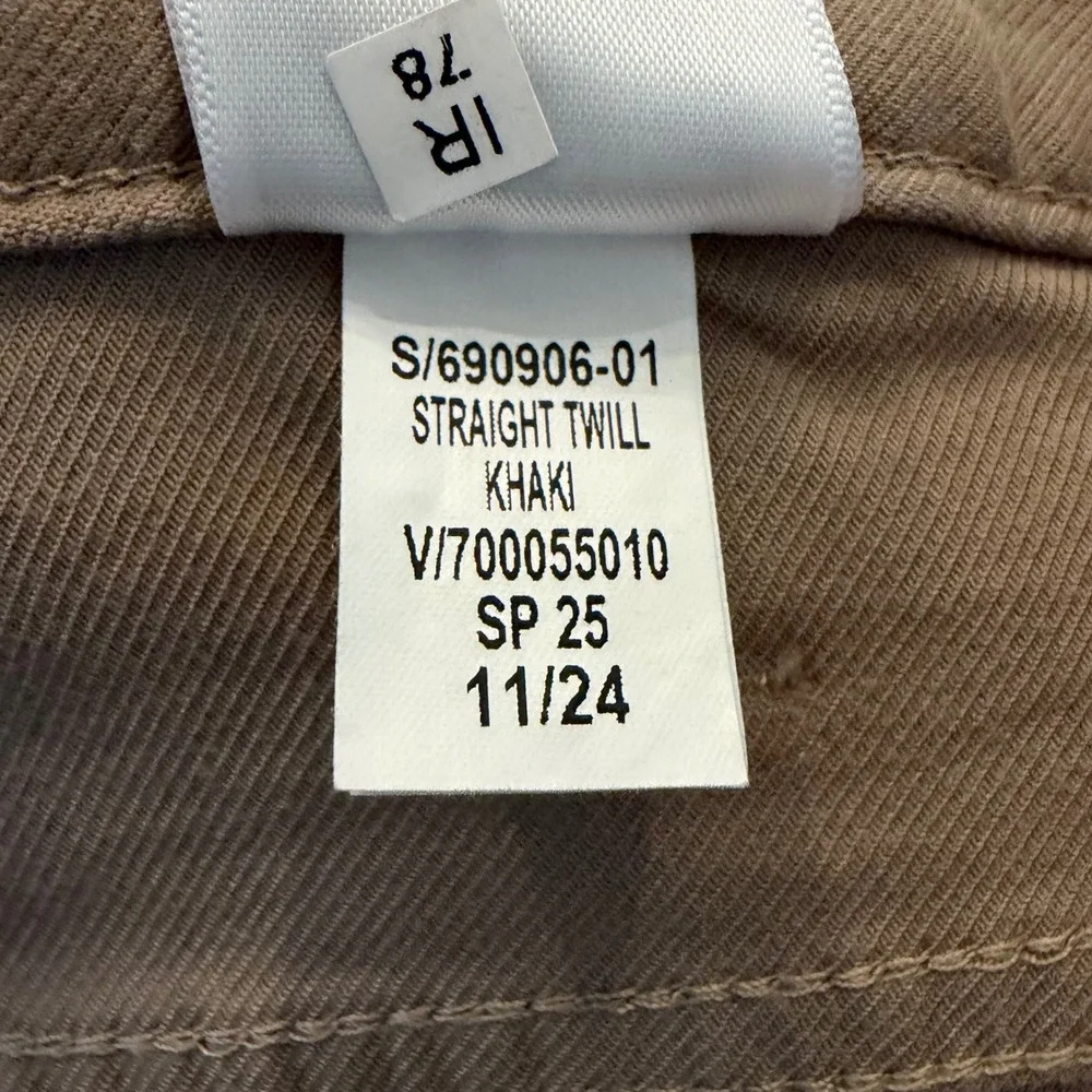 Banana Republic Mens Straight Fit Traveler Pant Khaki Tan Italian Fabric 40x34